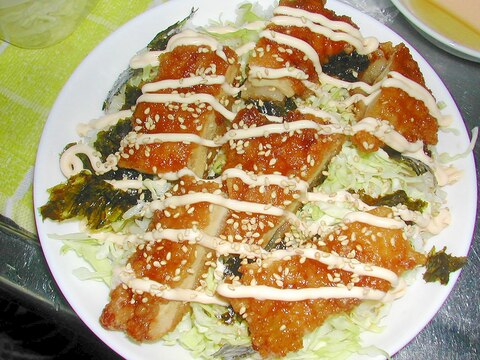 胃に優しい♪キャベツたっぷり照り焼き鶏どんぶり☆